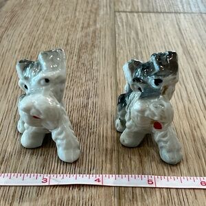 Vintage Terrier Schnauzer Ceramic Dog Figurines